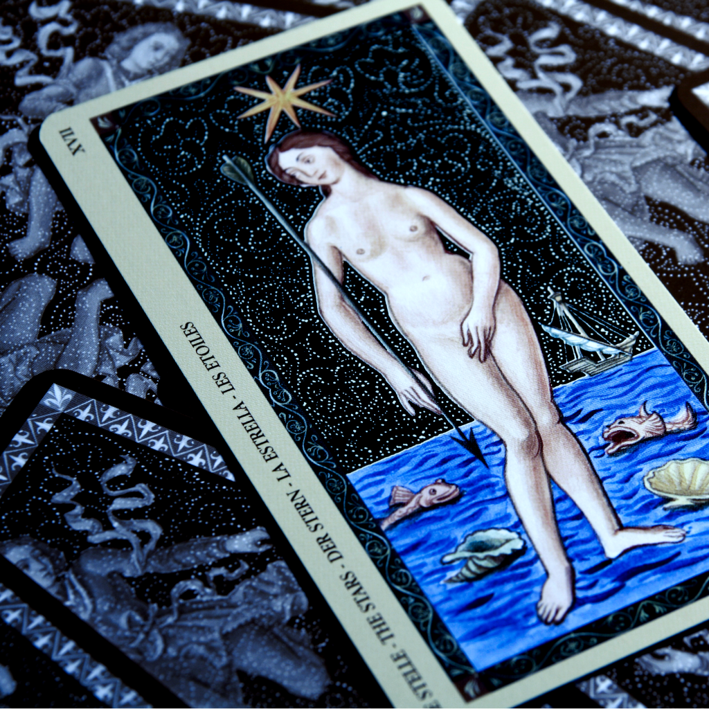 lame du tarot de Marseille illustrant l'étoile